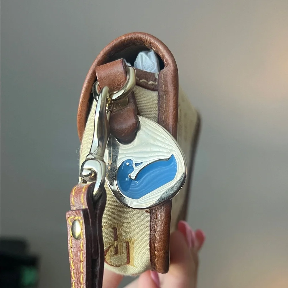 Dooney & Bourke Beige and Brown Monogram Wristlet - Picture 3 of 6